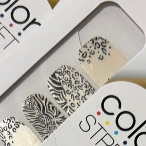New Color Street “Zebra on the Spot” Rare Animal Print Pattern Nail Strips